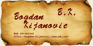 Bogdan Kijanović vizit kartica